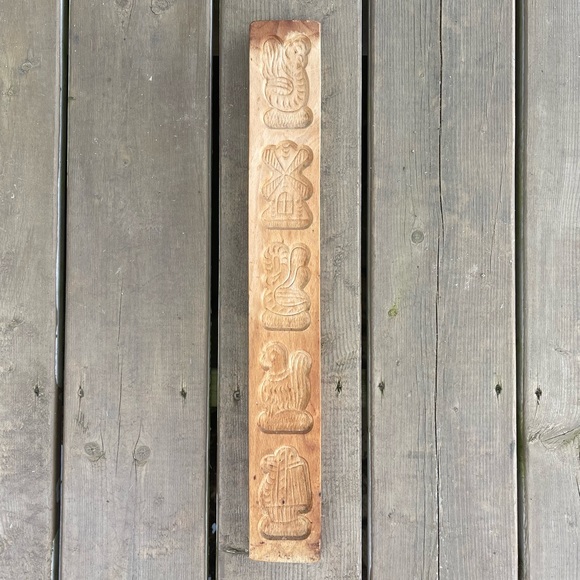 Vintage Wooden Dutch Butter Mold Cookie Press - Picture 15 of 15